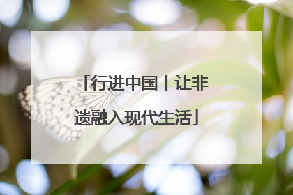 行进中国丨让非遗融入现代生活