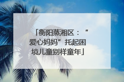 衡阳蒸湘区：“爱心妈妈”托起困境儿童别样童年