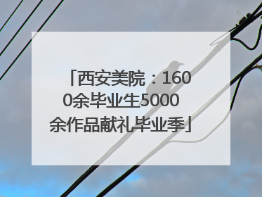 西安美院：1600余毕业生5000余作品献礼毕业季