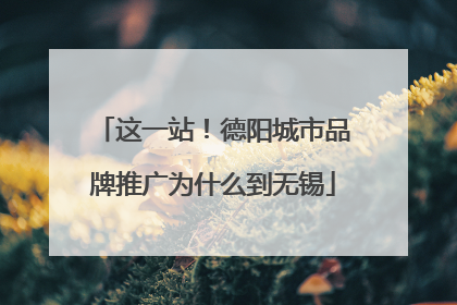 这一站！德阳城市品牌推广为什么到无锡