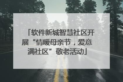 软件新城智慧社区开展“情暖母亲节，爱意满社区”敬老活动