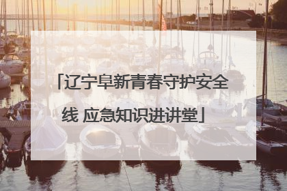 辽宁阜新青春守护安全线 应急知识进讲堂