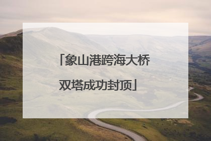 象山港跨海大桥双塔成功封顶