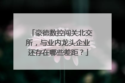 豪德数控闯关北交所，与业内龙头企业还存在哪些差距？