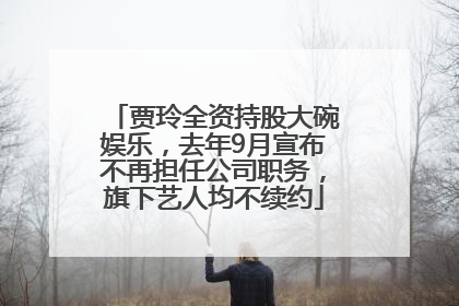贾玲全资持股大碗娱乐，去年9月宣布不再担任公司职务，旗下艺人均不续约