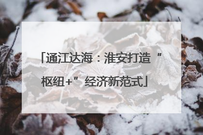 通江达海：淮安打造“枢纽+”经济新范式