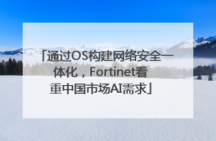 通过OS构建网络安全一体化，Fortinet看重中国市场AI需求