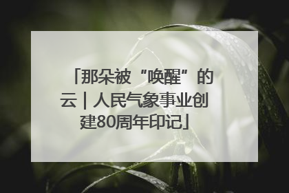 那朵被“唤醒”的云｜人民气象事业创建80周年印记