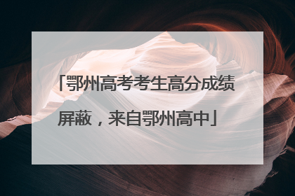 鄂州高考考生高分成绩屏蔽，来自鄂州高中