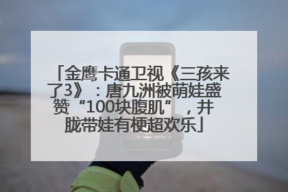 金鹰卡通卫视《三孩来了3》：唐九洲被萌娃盛赞“100块腹肌”，井胧带娃有梗超欢乐
