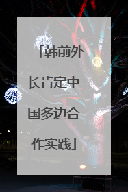 韩前外长肯定中国多边合作实践