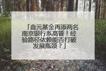 鑫元基金再添两名南京银行系高管！经验路径依赖能否打破发展瓶颈？