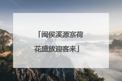 闽侯溪源寨荷花盛放迎客来