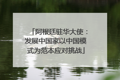 阿根廷驻华大使：发展中国家以中国模式为范本应对挑战