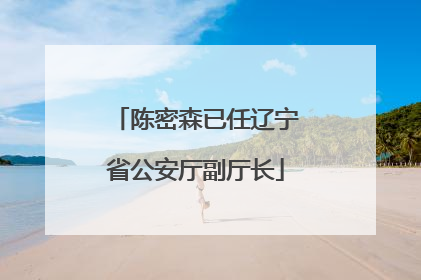 陈密森已任辽宁省公安厅副厅长