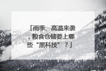 雨季、高温来袭，粮食仓储要上哪些“黑科技”？
