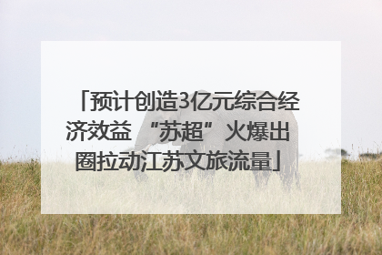 预计创造3亿元综合经济效益 “苏超”火爆出圈拉动江苏文旅流量