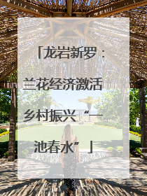 龙岩新罗：兰花经济激活乡村振兴“一池春水”