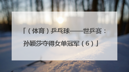（体育）乒乓球——世乒赛：孙颖莎夺得女单冠军（6）