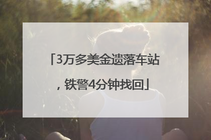 3万多美金遗落车站，铁警4分钟找回