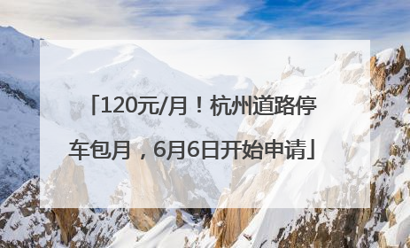 120元/月！杭州道路停车包月，6月6日开始申请