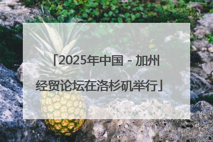 2025年中国－加州经贸论坛在洛杉矶举行