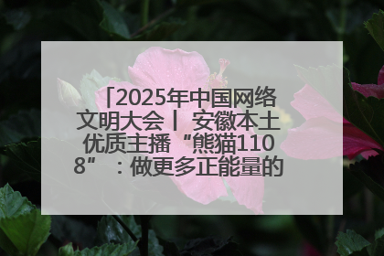2025年中国网络文明大会丨 安徽本土优质主播“熊猫1108”：做更多正能量的事情 带给大家快乐