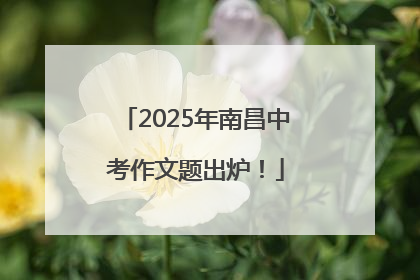 2025年南昌中考作文题出炉！