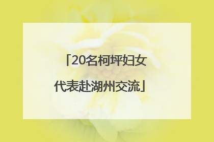 20名柯坪妇女代表赴湖州交流