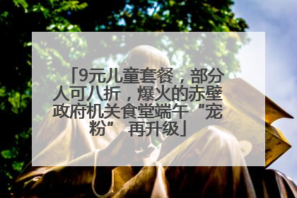 9元儿童套餐，部分人可八折，爆火的赤壁政府机关食堂端午“宠粉” 再升级