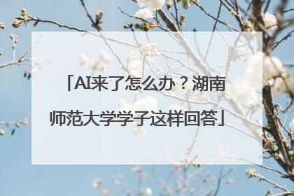AI来了怎么办？湖南师范大学学子这样回答